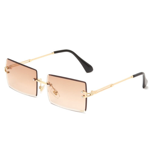 Rectangle Sunglasses for Women Rimless glasses Blue eyewear