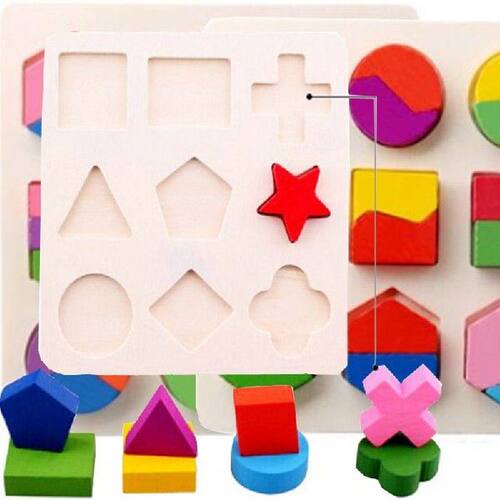 Wooden Math Toys Puzzle Baby Kids Learning Toy Preschool