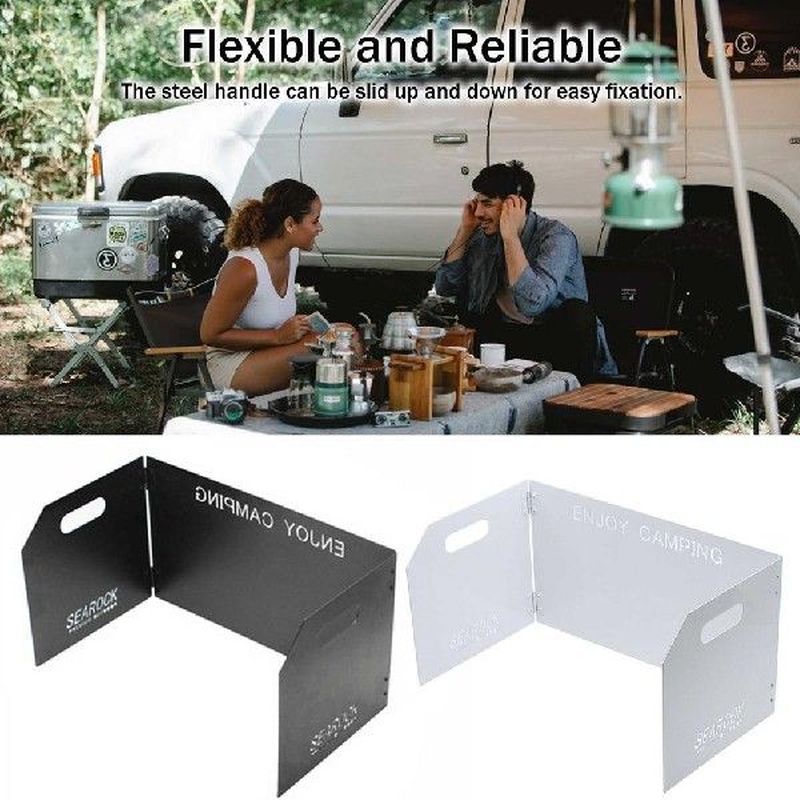 3 Plates Camping Stove Windshield Aluminum Portable Outdoor