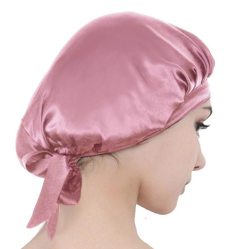 2pc mulberry silk nightcap sleeping cap pure silk hair wrap