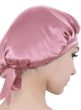 2pc Mulberry Silk Nightcap Sleeping Cap Pure Silk Hair Wrap