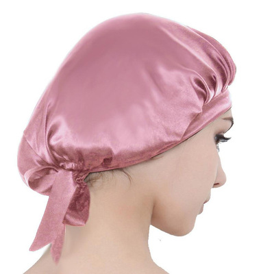 2pc Mulberry Silk Nightcap Sleeping Cap Pure Silk Hair Wrap