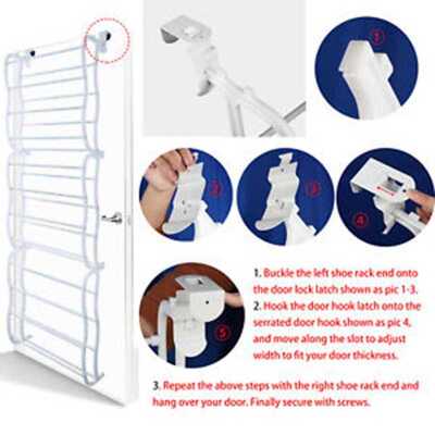 Shoe-Rack Over-The-Door Closet Hanging Plastic Iron Spray PP