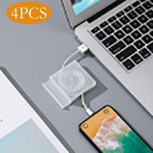 4PCS Data Cable Storage Box Rotatable Cable Management Box