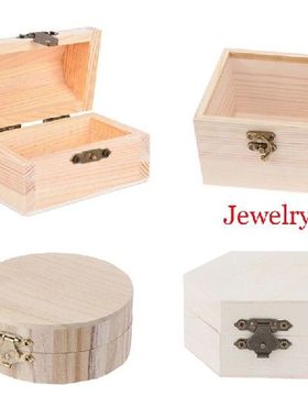 New ! Vintage Jewelry Box With Lid Wooden Storage Box