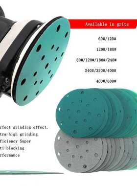 20Pcs 6 Inch 150MM 17 Holes 60 to 2000 Grits Hook and Loop