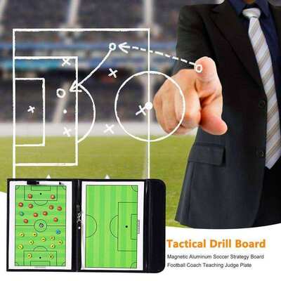 53cm Portable Magnetic Football Coaching Board Foldable Socc