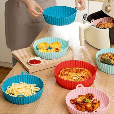 Silicone Air Fryers Oven Baking Tray with Handle Fried