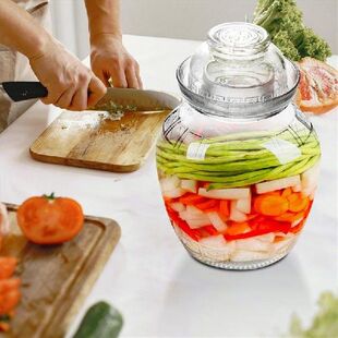 Traditional Glass Fermenting Jar Glass Fermentation Crock