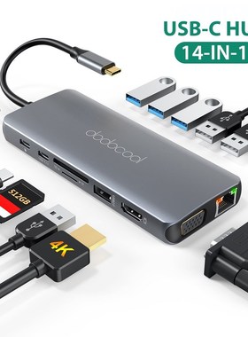 14 IN 1 USB C HUB dodocool aluminum multiport USB C hub pc