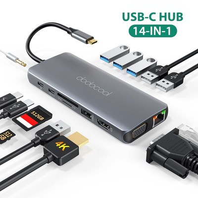 14 IN 1 USB C HUB dodocool aluminum multiport USB C hub pc