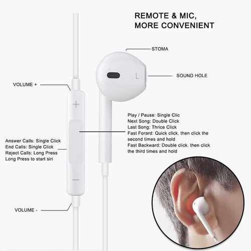 Wired Lightning earphones for iPhone 7 8 8P X XR XS Max HiFi