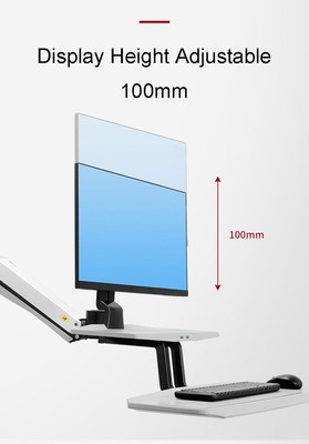 NB MC55 Ergonomic Sit Stand Workstation 24-35 inch Monitor H