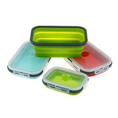 3 Sizes Silicone Lunch Box Collapsible Container Food