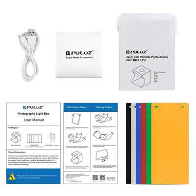 PULUZ 8.7 inch Portable Lightbox Photo Studio Box Tabletop S