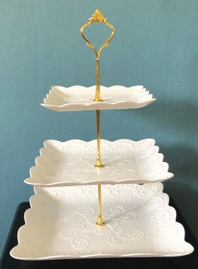 Tray Tableware Cake-Rack Wedding-Plates Afternoon Tea Platea