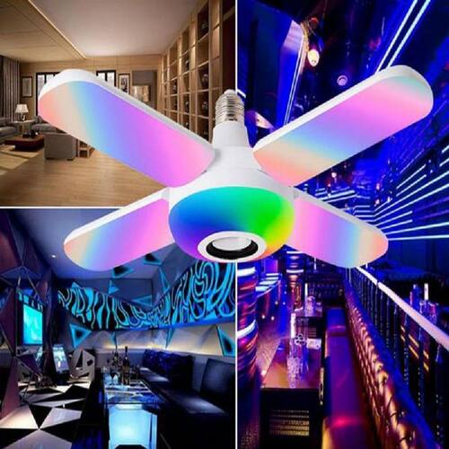 E27 50W LED Speaker Bulb Ambient Music Light Bluetooth