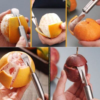 Stainless Orange Peeler Opener Lemon Cutter Fruit Peel
