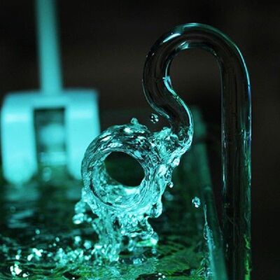 Glass Lily Pipe Inflow and Spin Outflow for Aquarium