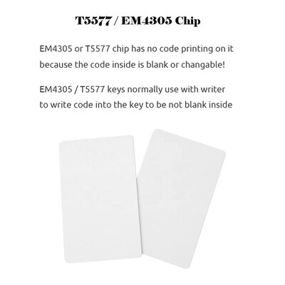 EM4305 T5577 Blank Card RFID Chip Cards 125 khz Copy Rewrita