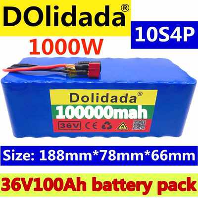 2020 Original 36V battery 10S4P 100Ah battery pack 1000W hig