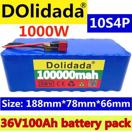 2020 Original 36V battery 10S4P 100Ah battery pack 1000W hig