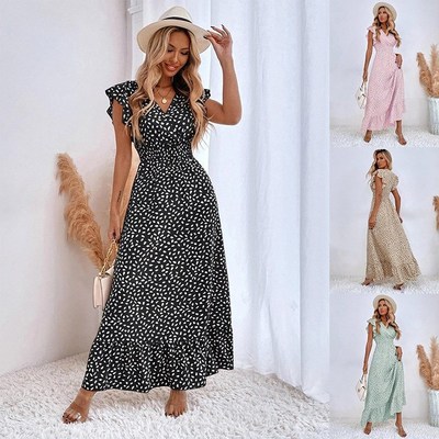 2022 brought the female waist skirt falbala elegant dress