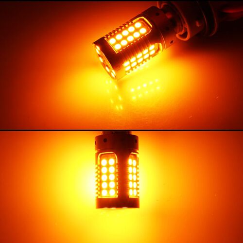 (4) Canbus No Hyper Flash Amber Yellow 7440 W21W WY21W T20 L