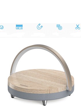 S21 Pro Bluetooth Speaker Wood Wireless Chargers LED Lamp fo