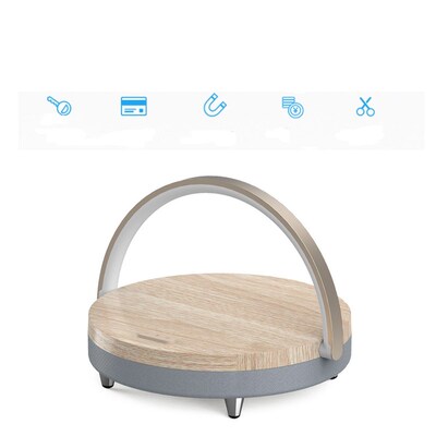 S21 Pro Bluetooth Speaker Wood Wireless Chargers LED Lamp fo