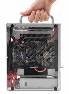 PC Gaming Case ITX MINI Small Case All Aluminum Suitcase Por