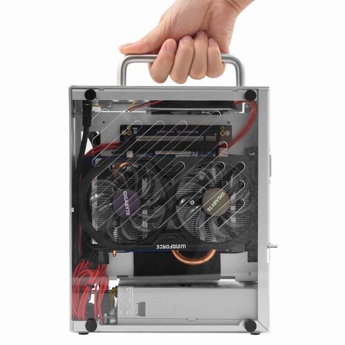 PC Gaming Case ITX MINI Small Case All Aluminum Suitcase Por