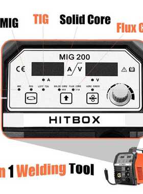 HITBOX Mig Welder Synergy Control Stainless Steel Iron Stee