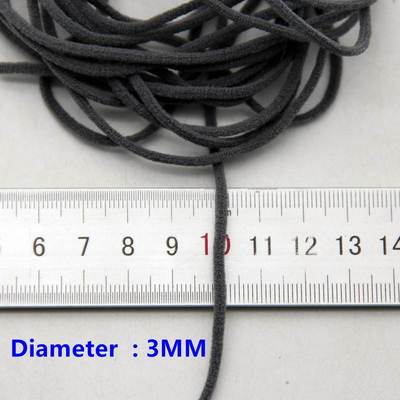 *10Yard 3MM Round Mouth Elastic Band Rope Rubber Band Tape