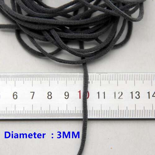 *10Yard 3MM Round Mouth Elastic Band Rope Rubber Band Tape