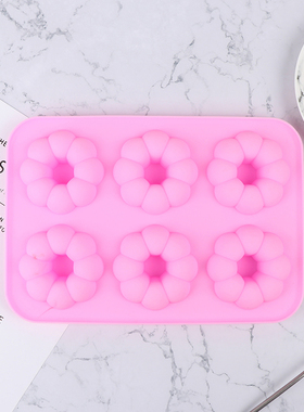 1pcs 6 Doughnut Molds Donuts Shape Cake Mold DIY Silicone