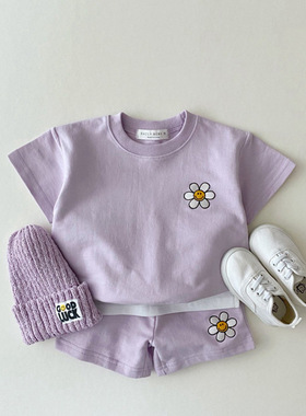 Summer New Toddler Baby Boys Girrls Clothes Sets Cartoon Flo