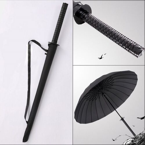 Drop Shipping Windproof Samurai Sword Sun Rainny Umbrella Ni