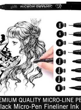 12 Pcs Fineliner Pens Waterproof Archival Ink Art Markers D