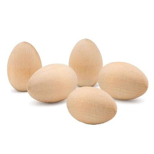 10pcs Simulate Wood Craft Eggs For Kids Toy Diy Graffiti