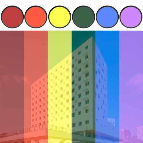 6PCS 30/40.5/43/46/49/52/55/58/62/67/72/77/82mm Full Color F