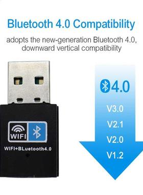 150Mbps WiFi Bluetooth Wireless Adapter USB Adapter 2.4G Blu