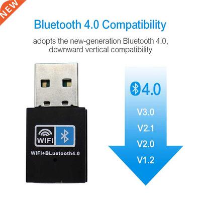 150Mbps WiFi Bluetooth Wireless Adapter USB Adapter 2.4G Blu