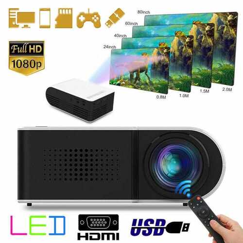 1080P Mini Projector LCD Projector Mini Home Theater Media P
