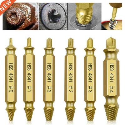 6Pcs Damaged Screw Extractor Drill Bit Sets Deceleration Dri