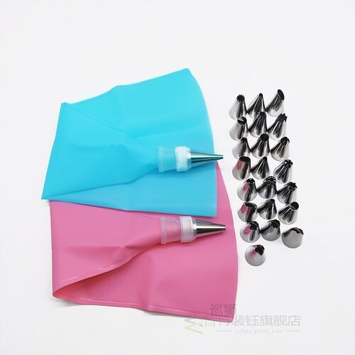 16Pcs/set Silicone Pastry Bag Icing Piping Cream Reusable Pa