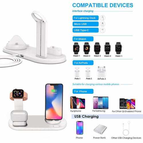 3 in 1 Charging Station Stand -C Charger Holder iPhone 11 p