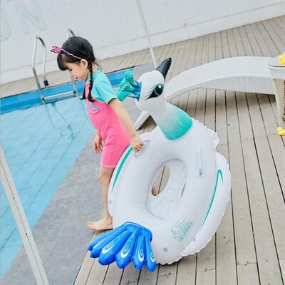 Inflatable Peacock Swimming Ring Giant Pool Float Mattress S