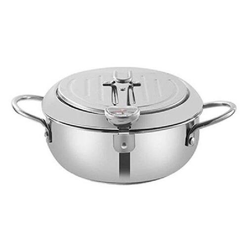 Tempura Deep Fryer, Stainless Steel Deep Frying Pan,