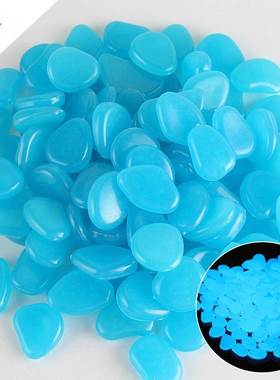 Stone Pebble Walkways Fish-Tank-Decor Rocks Glowing Garden-P